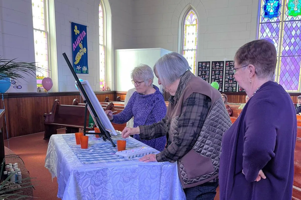 A Paint & Praise afternoon in the sanctuary